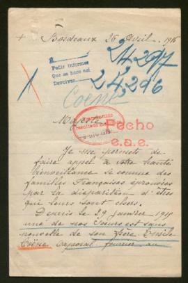 Expediente de Emile Coëne y Gaston Deligny