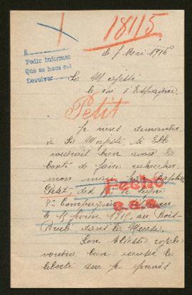 Expediente de Jean Baptiste Petit