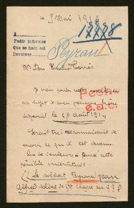 Expediente de Jean Alfred Peyraud