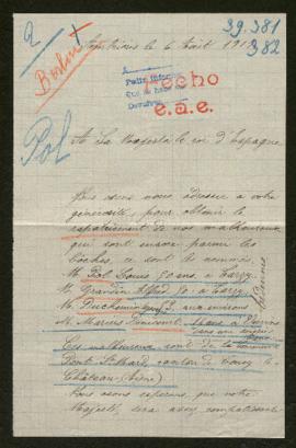 Expediente de Louis Pol, Alfred Grandin, Georges Duchemin y Marius Denicourt