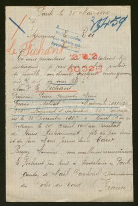 Expediente de Pierre Auguste Marie Le Fichant