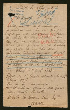 Expediente de Alexandre Edmond Auguste Duval