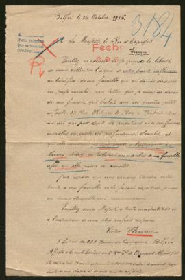 Expediente de madame Victor Florquin e hijos