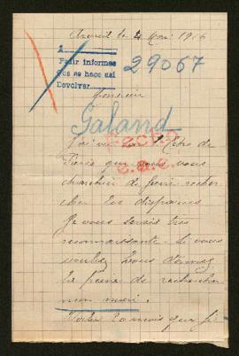 Expediente de Joseph Camille Galand