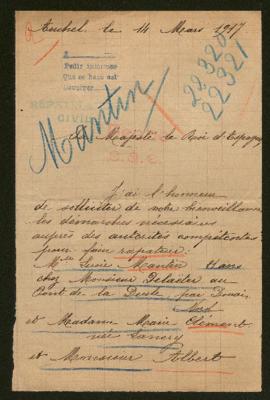 Expediente de monsieur Albert, Marie Clément Lancry y Lucie Mantin