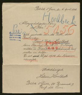 Expediente de Paul Horlbeck