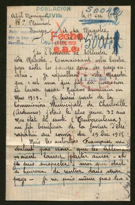 Expediente de monsieur Blairon y P. Gailly