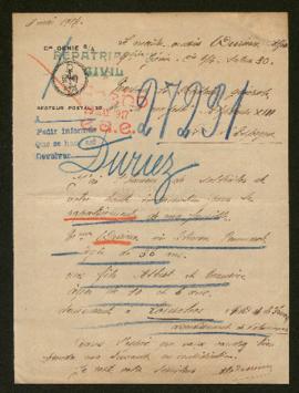 Expediente de la familia Durieux Pommerole