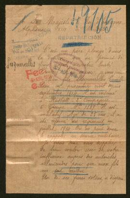 Expediente de Camille Léon Lesquercelles