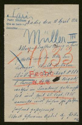 Expediente de Wilhelm Müller
