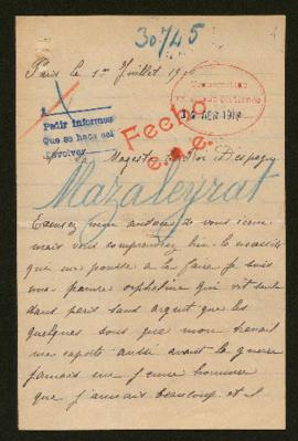 Expediente de Fernand Mazaleyrat