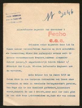 Expediente de Sándor Schrek