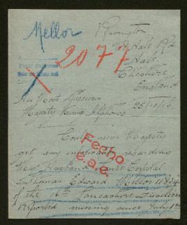Expediente de Thomas Edward Mellor