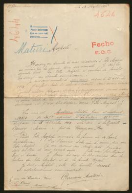 Expediente de Adolphe Jean Maturi