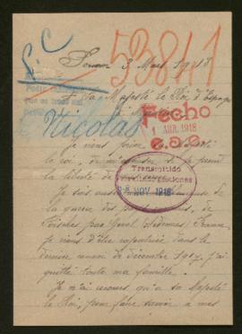 Expediente de la familia Nicolas Delhaise