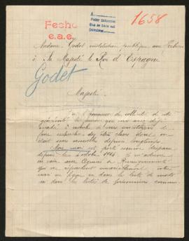 Expediente de René François Pierre Godet