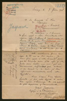 Expediente de Césarine Jaspard Dewez