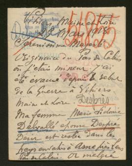 Expediente de Marie Sidonie Després Delvallé