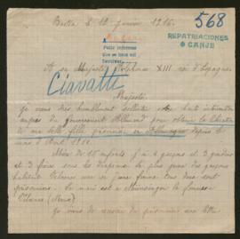 Expediente de madame Ciavatti y su hijo