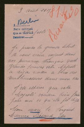 Expediente de Maurice Jean Baptiste Bisard