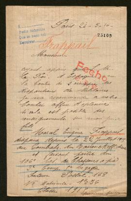 Expediente de Marcel Eugène Frappail