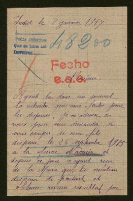 Expediente de Arsène Frédéric Constant Marie Bureau