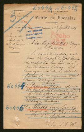 Expediente de Ulysse Dupuis, Louis Ernest Allais y Marcel Lucien Leroux