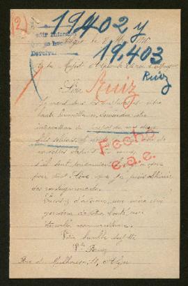 Expediente de Joseph y Vincent Ruiz