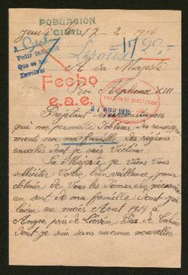 Expediente de la familia Leroux Tavernier