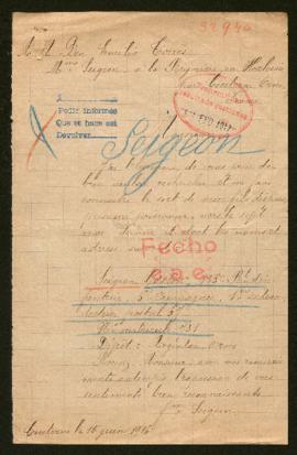 Expediente de Gaston Seigeon