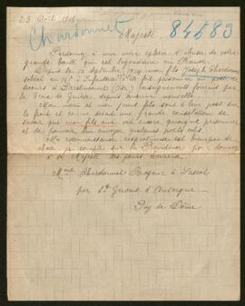 Expediente de Joseph Chardonnet