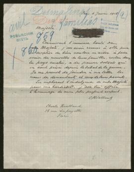 Expediente de Rosina Desmalines, Victor Desmalines y la familia Dubar Monnet