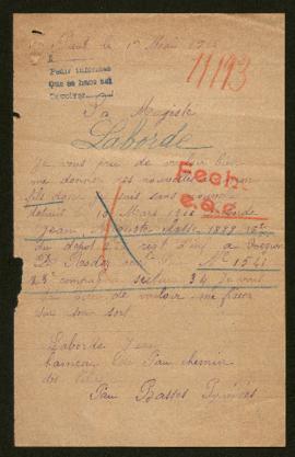 Expediente de Jean Auguste Laborde