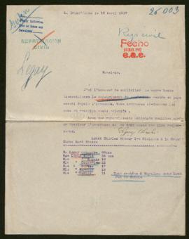 Expediente de la familia de Charles Legay