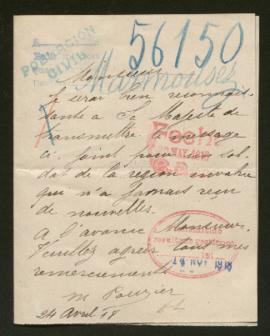 Expediente de madame Amedée Marmousez