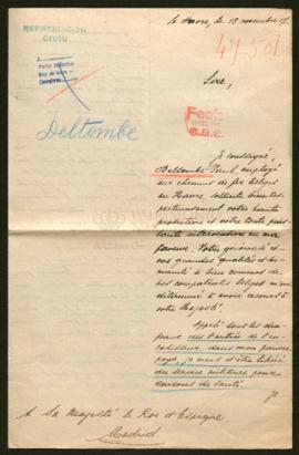 Expediente de la familia de Paul Deltombe