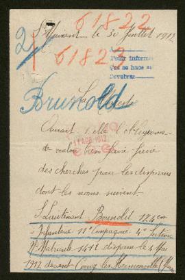 Expediente de Gaston Dufourd y Hubert Brünold