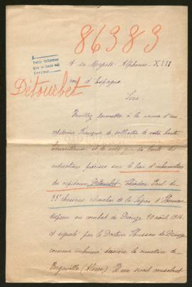 Expediente de Théodore Paul Détourbet
