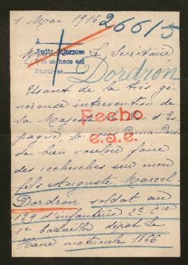 Expediente de Auguste Marcel Dordron