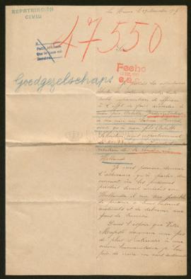 Expediente de la familia Goedgezelschap y de Achille Schouten