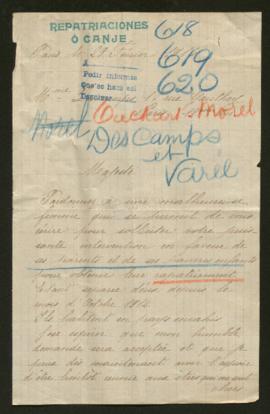 Expediente de la familia Morel-Descamps