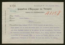 Expediente de Moise Isaac Behar