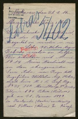 Expediente de Wilhelm August Kobras