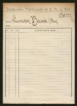 Expediente de madame Lunven Bassée