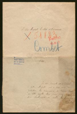 Expediente de Louis Auguste Combe