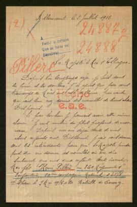 Expediente de Henri Pillère y Louis Pillère