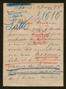 Expediente de madame Lalle y Henri Lalle