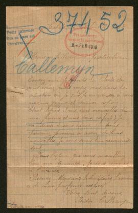 Expediente de la familia Callemyn-Hostyn