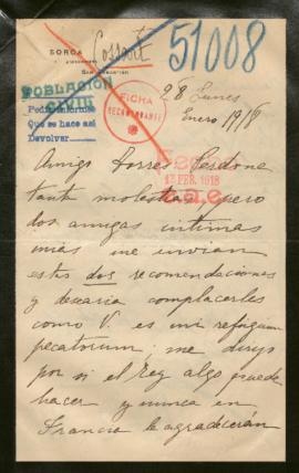 Expediente de Marie du Saint Esprit y el militar Henri Grandgeorge
