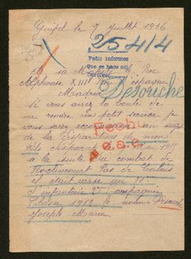 Expediente de Joseph Marie Desouche